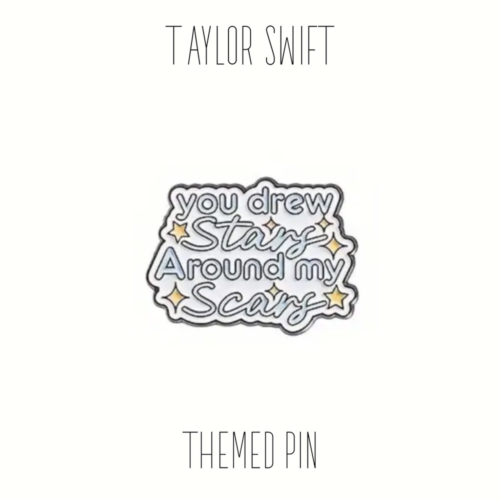 Taylor Swift Themed Enamel Pin Folklore Cardigan Lyrics NEW